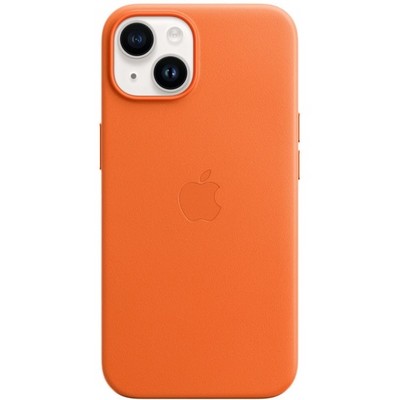 Чехол Apple iPhone 14 Leather MagSafe - Orange - фото 32594