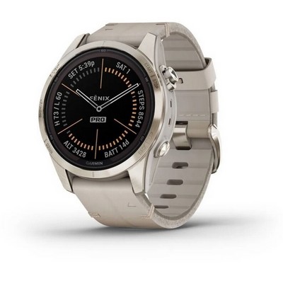 Умные часы Garmin Fenix 7S Pro Sapphire Solar Soft Gold Limestone Leather 010-02776-30 - фото 38836