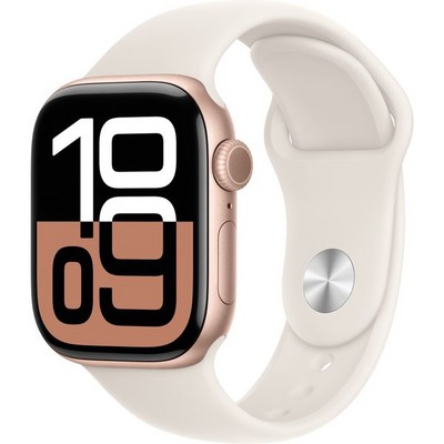 Умные часы Apple Watch Series 10 GPS 42mm Rose Gold Aluminum Starlight Sport Band - фото 42664