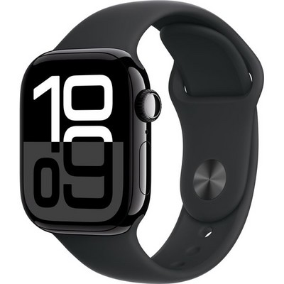 Умные часы Apple Watch Series 10 GPS 42mm Jet Black Aluminum Black Sport Band - фото 42673