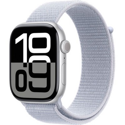 Умные часы Apple Watch Series 10 GPS 46mm Silver Aluminum Blue Cloud Sport Loop - фото 42739