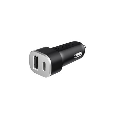 Автомобильное зарядное устройство Deppa Quick Charge 3.0 D-11293 18 Вт (USB + Type-C) Черный - фото 6768