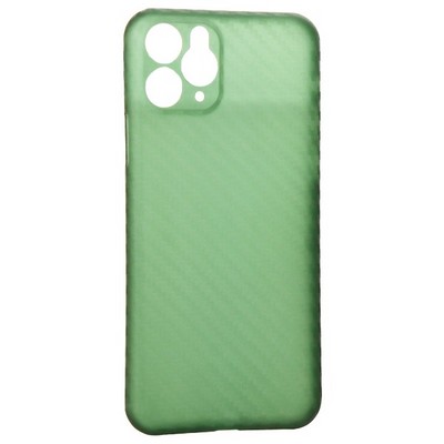 Чехол-накладка карбоновая KZDOO Air Carbon 0.45мм для Iphone 11 Pro (5.8") Зеленая - фото 10009