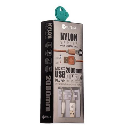 Дата-кабель USB COTECi M23 NYLON series MicroUSB CS2131-2M-TS (2.0m) серебристый - фото 5076