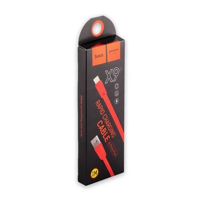 Дата-кабель USB Hoco X9 High speed Lightning (1.0 м) Красный - фото 5184