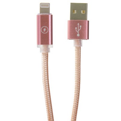 Дата-кабель USB COTECi M30i Lightning Cable Breathe CS2127-MRG (0.2m) Розовое золото - фото 5201