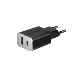 Адаптер питания Deppa Quick Charge 3.0 D-11393 18Вт (USB + Type-C) Черный