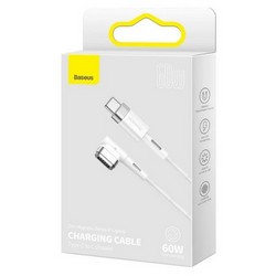 Дата-кабель Baseus Zinc Magnetic Series iP Laptop Charging Type-C to T-shaped Port Cable 60W (CATXC-W02) 2.0 м Белый