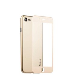 Чехол-накладка супертонкая Coblue Slim Series PP Case & Glass (2в1) для iPhone SE (2020г.)/ 8/ 7 (4.7) Золотистый