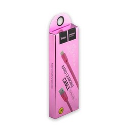 Дата-кабель USB Hoco X9 High speed Lightning (1.0 м) Розовый