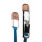 Дата-кабель USB Remax TRANSFORMERS high speed 2в1 lightning & microUSB плоский (1.0 м) голубой - фото 5010